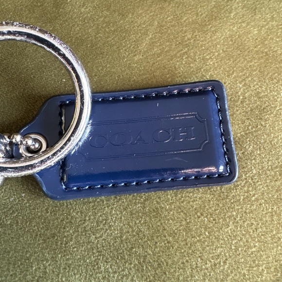 Coach Shoulder Bag Navy, White, Orange Signature C Pattern with wallet - Picture 9 of 15